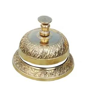 Cloche de table en laiton, cloche de bureau en laiton, cloche de service pour hôtels, écoles, restaurants - Product Image 5