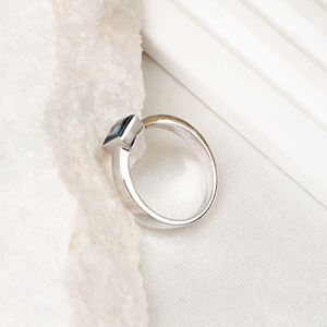 Précieux de haute qualité naturel Londres bleu topaze pierre précieuse 925 solide en argent Sterling à la main anneaux de mariage bijoux pour la vente en gros - Product Image 2