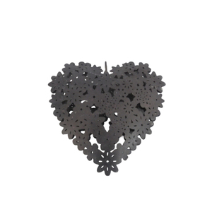 Adorno decorativo de pared de corazón colgante de Metal de hierro de diseño único Color gris para decoración del hogar y Navidad hecho a mano a granel - Product Image 3