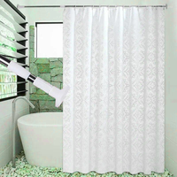 Rideau de Douche Moderne Extra Long Personnalisable en Gros, Haute Qualité, Imperméable, Écologique, Ignifuge, en Polyester Numérique