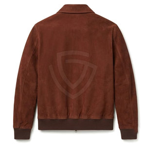Everyday <b>Suede</b> <b>Leather</b> <b>Jacket</b> For Men Crafted With Genuine <b>Suede</b> Smooth Finish Secure Button Closure And Refined Modern Style - Product Image 2