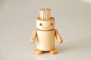 Porte-cure-dents en bois de style vintage, écologique, distributeur de cure-dents en bois naturel pour la maison et la restauration - Product Image 2