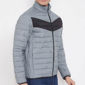 Chaqueta Acolchada Informal de Color Sólido para Hombre 2025, Ropa de Calle, Nueva Moda, Cortavientos, Cuello Alto, Logotipo Frontal, Reversible y Ecológica - Product Image 2