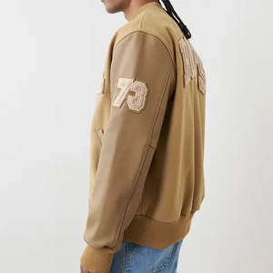 Veste d'hiver extérieure patchwork personnalisée grande taille vêtements cardigan veste universitaire de baseball pour femmes - Product Image 4