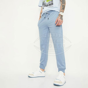 Pantalons de jogging décontractés pour hommes, légers, en toile, polyester/coton, coupe décontractée, coupe ample, tissu durable, ourlets élastiques - Product Image 4