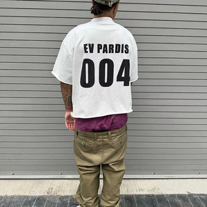 Camiseta de Manga Corta con Cuello Redondo, Estampado DTG, Algodón 280 g/m², Personalizada con Logotipo, Estilo Urbano, para Hombre, Talla Grande - Product Image 3