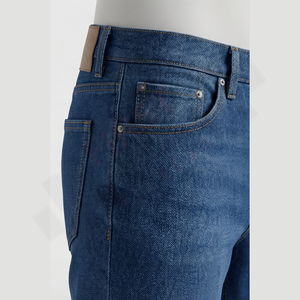 Jeans en denim pour hommes, tendance hip-hop, vente en gros, 100% coton, coupe droite, déchirés, lavés, boutonnés, tendance 2025 - Product Image 5