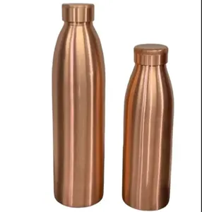Bouteille d'eau en cuivre martelé de qualité supérieure, garde l'eau fraîche et soutient l'immunité, disponible au prix d'usine en Inde - Product Image 6