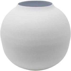 Florero de metal de color blanco de diseño clásico Decoración lujosa para el hogar para arreglos florales impresionantes - Product Image 1