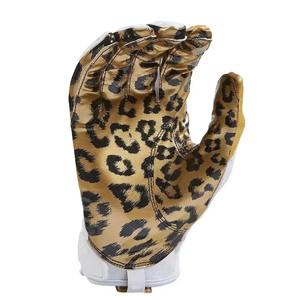 Gants de receveur de football américain personnalisés, respirants, antidérapants, légers, avec sangle de poignet réglable, doigts complets, boucle et crochet - Product Image 3