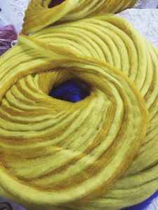 Custom Made Sari <b>Silk</b> Sliver in Jewel Multi Colored Tones Suitable for Yarn and <b>Fiber</b> Stores for Resale - Product Image 2