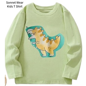 Camiseta de Manga Larga Estampada de Algodón para Niños, Ropa Casual - Product Image 1