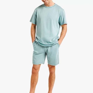 <b>Men's</b> 2-Piece Casual Outfit Loose Fit Short Sleeve T-Shirt & Shorts Set Crew Neck Lightweight <b>Top</b> Quality Gym Summer Wear - Product Image 2