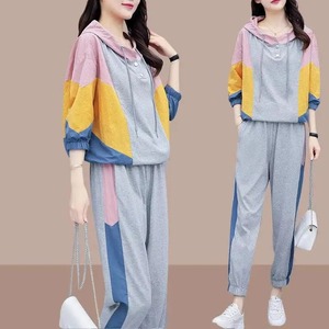 Conjuntos de dos piezas, chándal para mujer, traje de gran tamaño, trajes de pantalón de otoño, sudadera femenina, sudadera deportiva sólida, ropa deportiva - Product Image 5