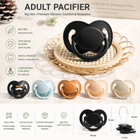 Logo personnalisé Sucettes en vrac pour adultes Fopspeen Volwassenen Sucette de sécurité en silicone amusante de taille adulte Fabricant