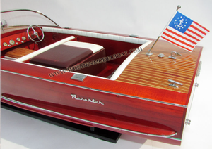 Maquette de bateau en bois, réédition 1958, modèle de bateau artisanal - Product Image 4