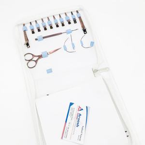 Ensemble d'outils Plasma or rose pour extensions de cheveux Nano Tip Double Trame Remy Hair Ciseaux en acier inoxydable Aiguilles à crochet - Product Image 2