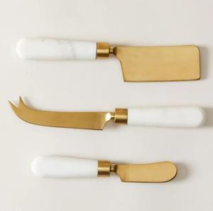 Good Quality Professional Stainless Steel Brass 3 Pieces Set Cheese Knives Set Home Hotel <b>Kitchenware</b> - Product Image 2