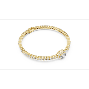 Bracelet tennis micro-serti rond en moissanite, en argent sterling 925, classique, pour femme, bijoux de luxe, mariage et mariée - Product Image 2