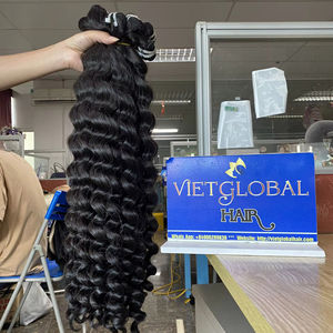 Machine Double trame Faisceau de vague profonde de qualité supérieure Produit chaud prix de gros de cheveux bruts non transformés - Product Image 6