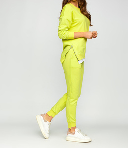 Custom Made 100% Cotton Fleece Streetwear Solid Color Oversized Hoodie & Baggy <b>jogger</b> 2 piece set for women - Product Image 3