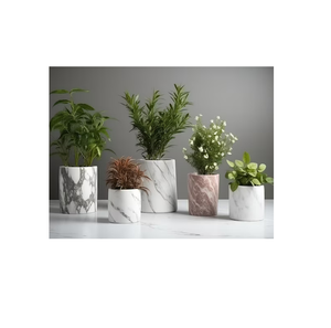 Maceta de mármol Floreros Diferentes diseñadores y tamaños de mármol Maceta proveedor al por mayor Precio barato - Product Image 6