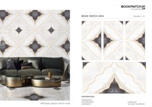 Carreaux de porcelaine haut de gamme effet marbre brillant 600x1200mm, polis et émaillés, pour salon moderne et luxueux - Product Image 5