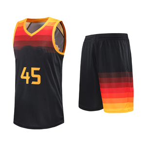 Uniforme de basket-ball sans manches à couverture complète grande taille personnalisé sublimation tissu doux en tricot 100% polyester pour l'entraînement respirant - Product Image 6