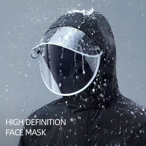 Chaqueta Impermeable de Lona Premium para Hombre, Transpirable, Ecológica, Estilo Urbano para Invierno, con Capucha y Cremallera Completa, Diseño con Letras - Product Image 3