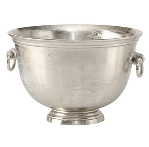 Refroidisseur de vin de glace vintage en métal fait à la main Seau à vin en métal de haute qualité avec poignée latérale Refroidisseur de vin fini antique - Product Image 4