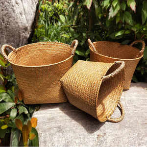 Meilleure vente, paniers de rangement en jonc de mer de haute qualité, vente en gros de décoration intérieure fabriquée au Vietnam, ressemblance avec des jacinthes d'eau - Product Image 2