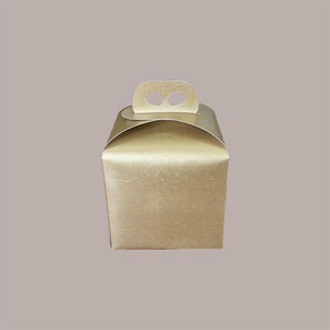 10 pièces or peau graphique carton 200x200H180mm fournitures de vacances de noël-boîte-cadeau pour 1kg grand porte-panettone - Product Image 4