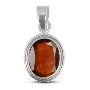 Natürlicher Zertifizierter Gomed Hessonit Edelstein-Anhänger 6 Karat in 92,5 Sterling Silber Geschenk-Charm - Product Image 3