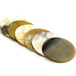 Vente chaude Axiom Home Accents 10 cm sous-verres en corne naturelle ustensiles de cuisine faits à la main tapis de table décoratifs pour Table à manger - Product Image 1