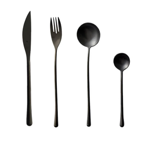 Hot Sale Metal Luxury Black Cutlery <b>Set</b> For Restaurant Hotel Home Wedding and Gifting Purpose - Product Image 1