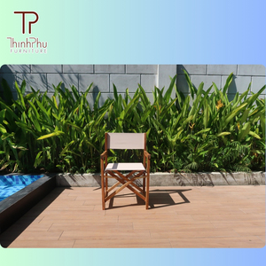 Chaise de directeur extérieur en bois d'acacia pour des événements de jardin jardin ou cuisine pour la villa de ferme ou le salon-bon prix - Product Image 3