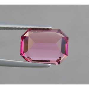 Pierre précieuse de tourmaline rose naturelle de qualité excellente, taille émeraude, 3,55 carats, provenant d'Afghanistan. - Product Image 3