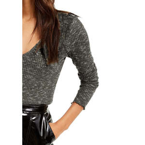 Maglietta in maglia a costine Crave Fame per Ragazze, Stile Casual Stampato in Nero, Taglia XS, per le Stagioni Autunnali e Invernali - Product Image 3