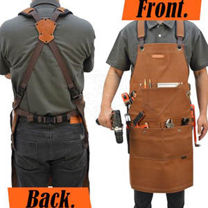 High Quality Flame Resistant Leather <b>Men</b> Safety <b>Aprons</b> Professional Made Latest Design Custom Size Safety <b>Aprons</b> - Product Image 3