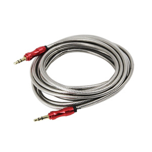 Cable de Audio Auxiliar Estéreo de 3.5mm, Macho, Chapado en Oro, Conductor de Cobre Desnudo, Combinación de Nailon Trenzado, 3 Metros, para Uso Telefónico - Product Image 6