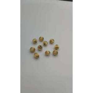 ลูกปัดทรงฟักทองขนาด 4 มม. สีทอง สีเงิน สีโรสโกลด์ ชุบทองเหลือง สำหรับทำเครื่องประดับ - Product Image 5