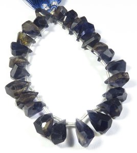 ลูกปัดพลอย iolite เหลี่ยมเพชรพลอยสีฟ้าธรรมชาติ8 "สแตรนด์11-16.5มม. ลูกปัด iolite หยดน้ำตา - Product Image 6
