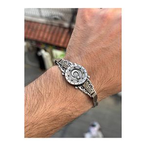 Braccialetto con stella a mezzaluna in argento 925 Sterling