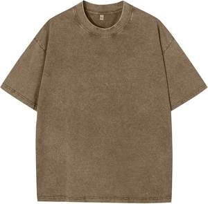 Men's <b>Acid</b> Wash Vintage T-Shirt High Quality 100% Cotton <b>Drop</b> Shoulder Design Breathable Summer Wear 240 Grams Fabric Weight - Product Image 1