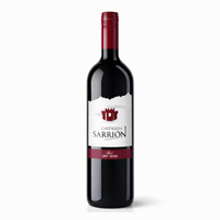 Vino Tinto Seco Castillo de Sarrion - Tempranillo y Garnacha 11% ABV - Vino Tinto Joven Español 750ml