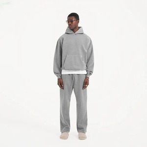 ชุดเสื้อผ้ามีฮู้ดผ้าคอตตอน100% สำหรับผู้ชายชุดวอร์มโอเวอร์ไซส์ผ้าคอตตอนเนื้อหนาระบายอากาศได้สำหรับทุกเพศ - Product Image 1