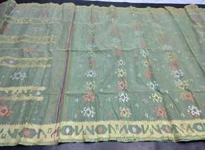 Exportable Deshi Dhakai Jamdani Sharee calidad de exportación para mujeres JAMDANI tela azul rojo verde dorado cielo azul de Bangladesh - Product Image 5