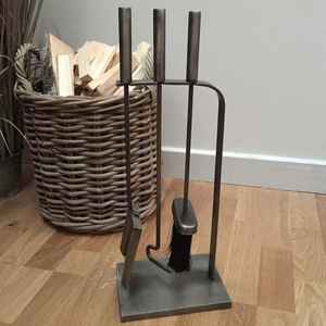 Ensemble de 4 outils de lutte contre le feu Modern Design Companion pour la maison, l'intérieur, l'extérieur, comprenant 4 ensembles et accessoires de cheminée Fournitures de jardin - Product Image 5