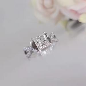 14k Solid Gold Moissanite Diamonds Pave <b>Croissant</b> Bubble Fashion Chunky Dome Twisted Rope <b>Ring</b> Fine Jewelry - Product Image 3