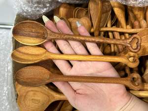 Ensemble de cuillères en bois de teck naturel, outils de cuisine de luxe, résistants à la chaleur, durables, vaisselle - Product Image 3